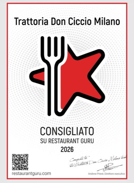 Trattoria Don Ciccio Milano &mdash; Consigliato su Restaurant Guru 2026